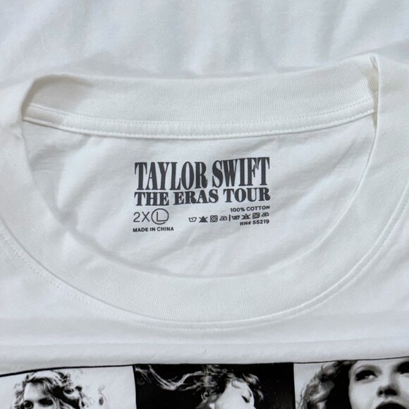 NEW The Eras Tour White Short Sleeve T-Shirt Taylor Swift Official Merch Swiftie - Picture 9 of 9